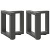 vidaXL sofabordsben T-formet 2 stk. antracit 30x25x(30-31) cm st&aring;l