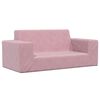 vidaXL 2-personers sofa til b&oslash;rn bl&oslash;dt plys pink
