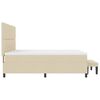 vidaXL Box spring seng med madras Creme 200 x 200 cm Stof