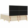 vidaXL Box spring seng med madras Creme 180 x 200 cm Stof