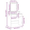 vidaXL Dressingbord Gammelt tr&aelig; 80 x 41 x 144,5 cm Konstrueret tr&aelig;