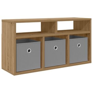 vidaXL Lavbord med skuffe Artisan Egetr&aelig; 72 x 22,5 x 38 cm