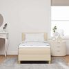 vidaXL LED Box Spring Bed med madras med LED Creme 80 x 200 cm Stof