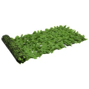 vidaXL altanafsk&aelig;rmning 600x75 cm med gr&oslash;nne blade