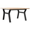 vidaXL sofabord 80x80x45,5 cm Y-stel massivt fyrretr&aelig; og st&aring;l