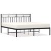 vidaXL sengeramme med sengegavl 150x200 cm metal sort