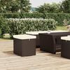 vidaXL ottomaner med hynder 2 stk. 40x30x40 cm polyrattan brun