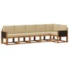 vidaXL Udend&oslash;rs sofagruppe med pude 6 pcs Naturlig og Beige Polyester
