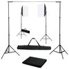 vidaXL fotostudies&aelig;t med softbox-lamper og baggrund