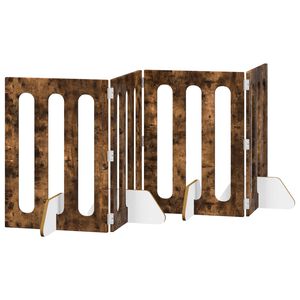 vidaXL Foldbar hundeg&aring;rd 4 pcs R&oslash;get Eg 201 x 38 x 70 cm