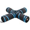 vidaXL 4-vejs kattetunnel 132 cm polyester sort og bl&aring;
