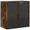 vidaXL skab med glasl&aring;ger 68x37x68,5 cm r&oslash;get egetr&aelig;sfarve