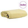 vidaXL Tarpaulin 650g / m&sup2; Beige 3 x 4 m L&aelig;rred med PVC-bel&aelig;gning