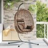 vidaXL H&aelig;ngende &aelig;ggestol Brun 104 x 100 x 191 cm polyrattan