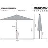Madison parasol Corsica 200x250 cm gr&aring;brun