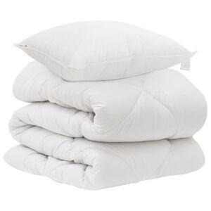vidaXL Dyne med pude 2 pcs Hvid Microfiber