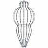 vidaXL Julefinial lys 320 LED'er Kold hvid Dia. 40 x 75 cm