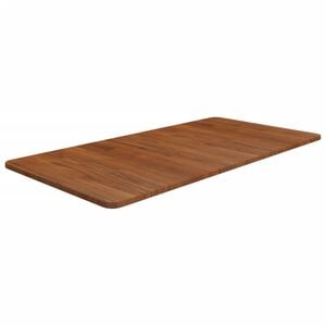 vidaXL bordplade til badev&aelig;relse 100x50x1,5 cm massivt tr&aelig; m&oslash;rkebrun