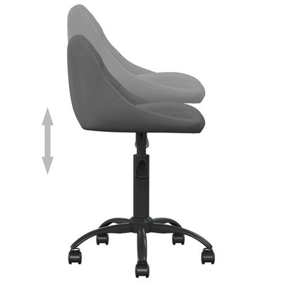 vidaXL drejelige spisebordsstole 6 stk. fløjl mørkegrå