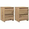 vidaXL sengeborde 2 stk. 30x30x40 cm konstrueret tr&aelig; kunsteg