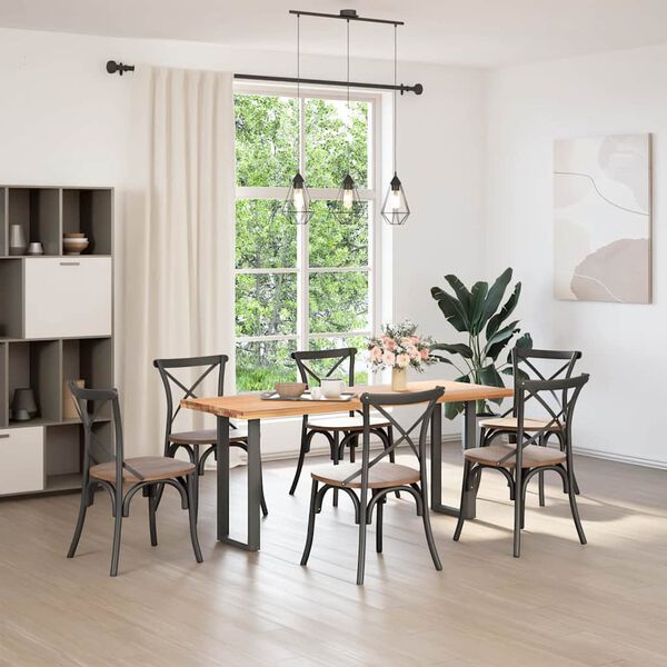 vidaXL konsolbordben U-formet 2 stk. antracit 38 x (72-73) cm st&aring;l