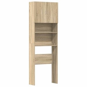 vidaXL vaskemaskineskab 64x24x190 cm konstrueret tr&aelig; sonoma-eg