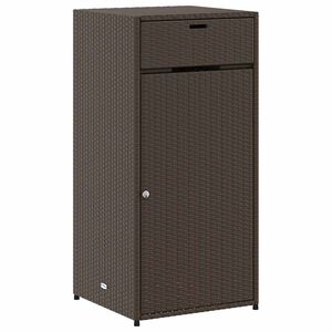 vidaXL opbevaringsskab til haven 55x55x111 cm polyrattan brun