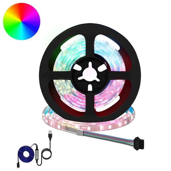 vidaXL LED Strip 2 pcs Sort og Gennemsigtig 1000 mm Kobber og plastik