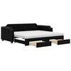 vidaXL daybed med udtr&aelig;k og skuffer 80x200 cm stof sort