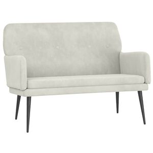 vidaXL b&aelig;nk 108x79x79 cm velour cremefarvet