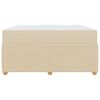 vidaXL Sengestel med madras Creme 140 x 200 cm Stof