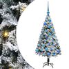 vidaXL Kunstigt juletr&aelig; Hvid 120 cm PVC og St&aring;l og Plastik