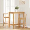 vidaXL barstole 2 stk. massivt gummitr&aelig; naturfarvet