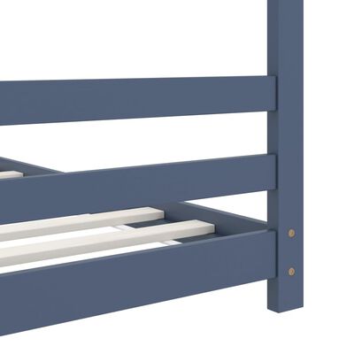 vidaXL sengestel til børneseng 80x160 cm massivt fyrretræ grå