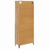 vidaXL Highboard Artisan Egetr&aelig; 69,5 x 34 x 180 cm Konstrueret tr&aelig;
