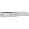 vidaXL h&oslash;jbed 320x80x45 cm galvaniseret st&aring;l s&oslash;lvfarvet