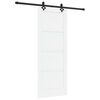 vidaXL Skyded&oslash;r 78 x 202 cm Konstrueret tr&aelig; Hvid og sort