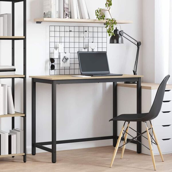 vidaXL bord Sonoma eg 80 x 50 x 76,5 cm Ingeni&oslash;rtr&aelig; og st&aring;l