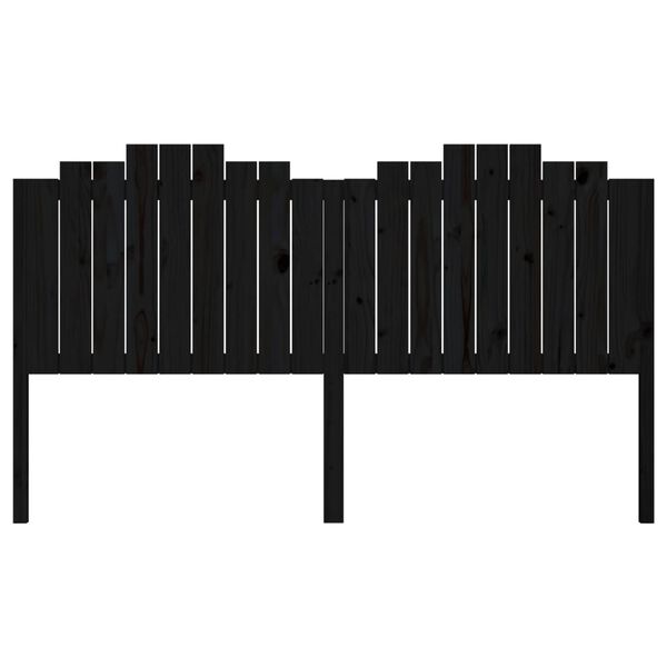 vidaXL sengeg&aelig;rde 186x4x110 cm massivt fyrretr&aelig; sort