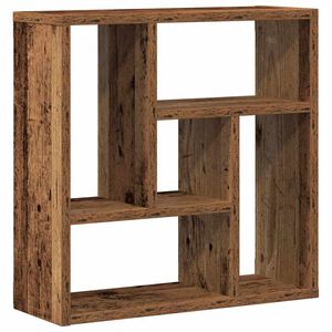 vidaXL v&aelig;ghylde 45x16x45 cm konstrueret tr&aelig; gammelt tr&aelig;-look