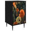 vidaXL Natskab ZAANDAM Sort eg 36 x 33 x 61 cm Konstrueret tr&aelig;