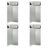 vidaXL Sneglehegn 4 stk. 10 x 10 x 25 cm Galvaniseret st&aring;l S&oslash;lv