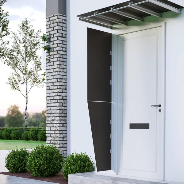 vidaXL sidepaneler til d&oslash;rbaldakin 2 stk. h&aelig;rdet glas sort