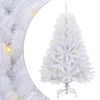 vidaXL Kunstigt juletr&aelig; med 150 LED'er Hvid 120 cm PVC og metal