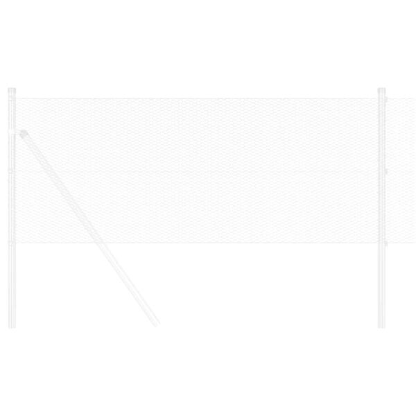 vidaXL Hexagon Hegn S&oslash;lv 0,8 x 25 m Galvaniseret st&aring;l