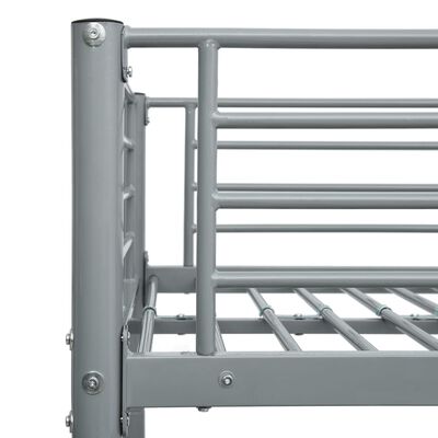 vidaXL sengestel til køjeseng 140x200 cm/90x200 cm metal grå