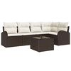 vidaXL Sofa S&aelig;t med pude Brun Polyester