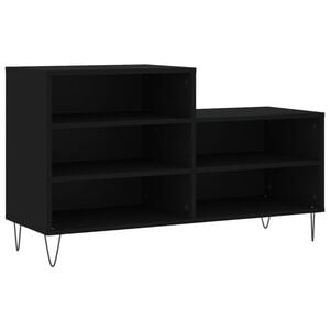 vidaXL skoreol 102x36x60 cm konstrueret tr&aelig; sort