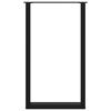 vidaXL barbordsben U-formet 2 stk. sort 60x(100-101) cm st&aring;l