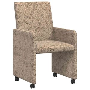 vidaXL Spisebordsstole med hjul med hjul 2 pcs Lysegr&aring; 57 x 66 x 94 cm